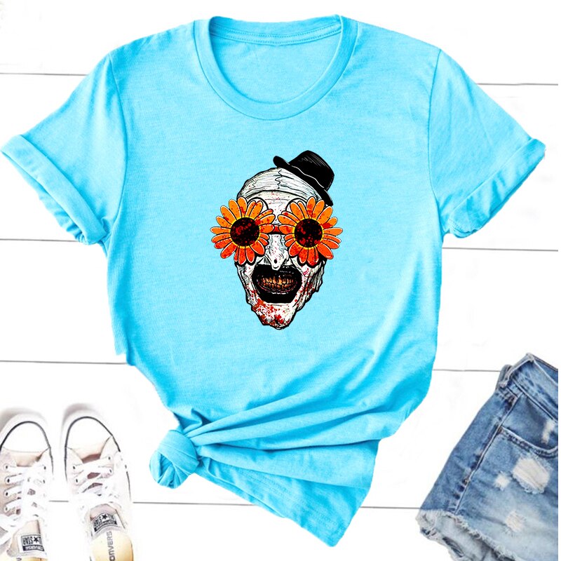 Art The Clown Horror T-shirt - Blue / M - T-Shirts - Shirts & Tops - 12 - 2024