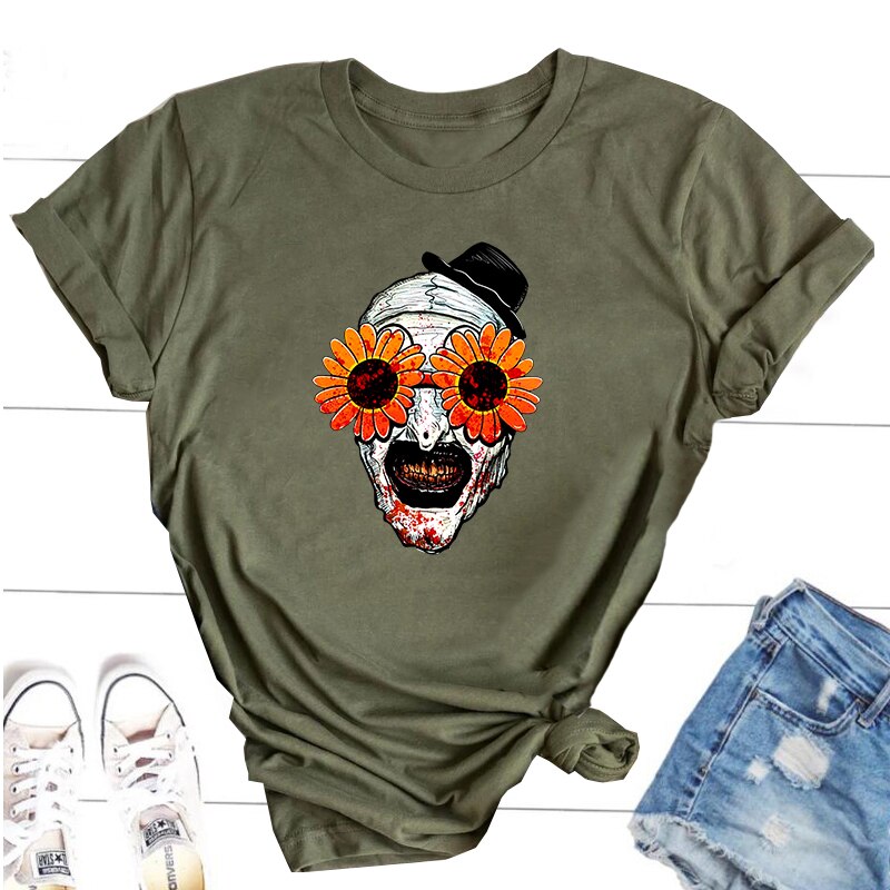 Art The Clown Horror T-shirt - Green / M - T-Shirts - Shirts & Tops - 13 - 2024