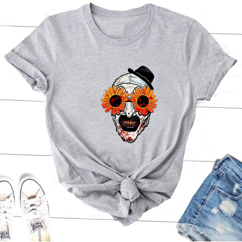 Art The Clown Horror T-shirt - Gray / M - T-Shirts - Shirts & Tops - 14 - 2024