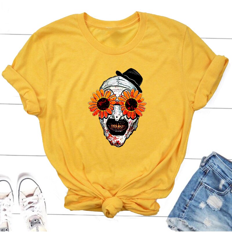 Art The Clown Horror T-shirt - Yellow / M - T-Shirts - Shirts & Tops - 8 - 2024