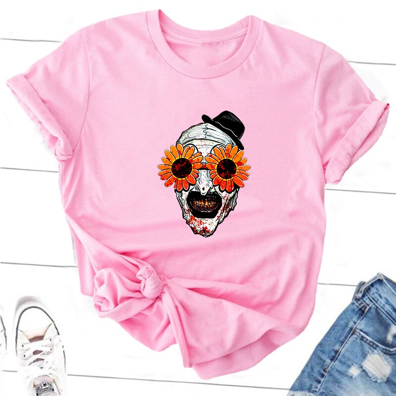 Art The Clown Horror T-shirt - Pink / M - T-Shirts - Shirts & Tops - 9 - 2024