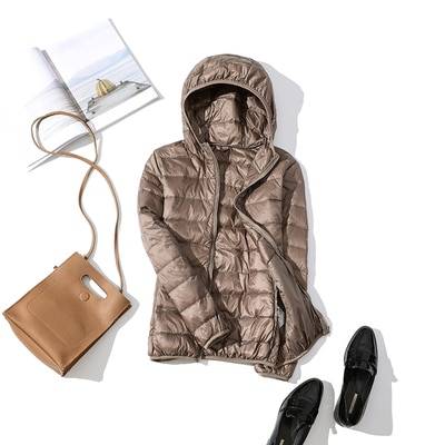 Duck Down Jacket - Brown / Hood / M - Women’s Clothing & Accessories - Coats & Jackets - 25 - 2024