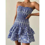 Colorblock Embroidered Strapless Dress - All Dresses - Dresses - 1