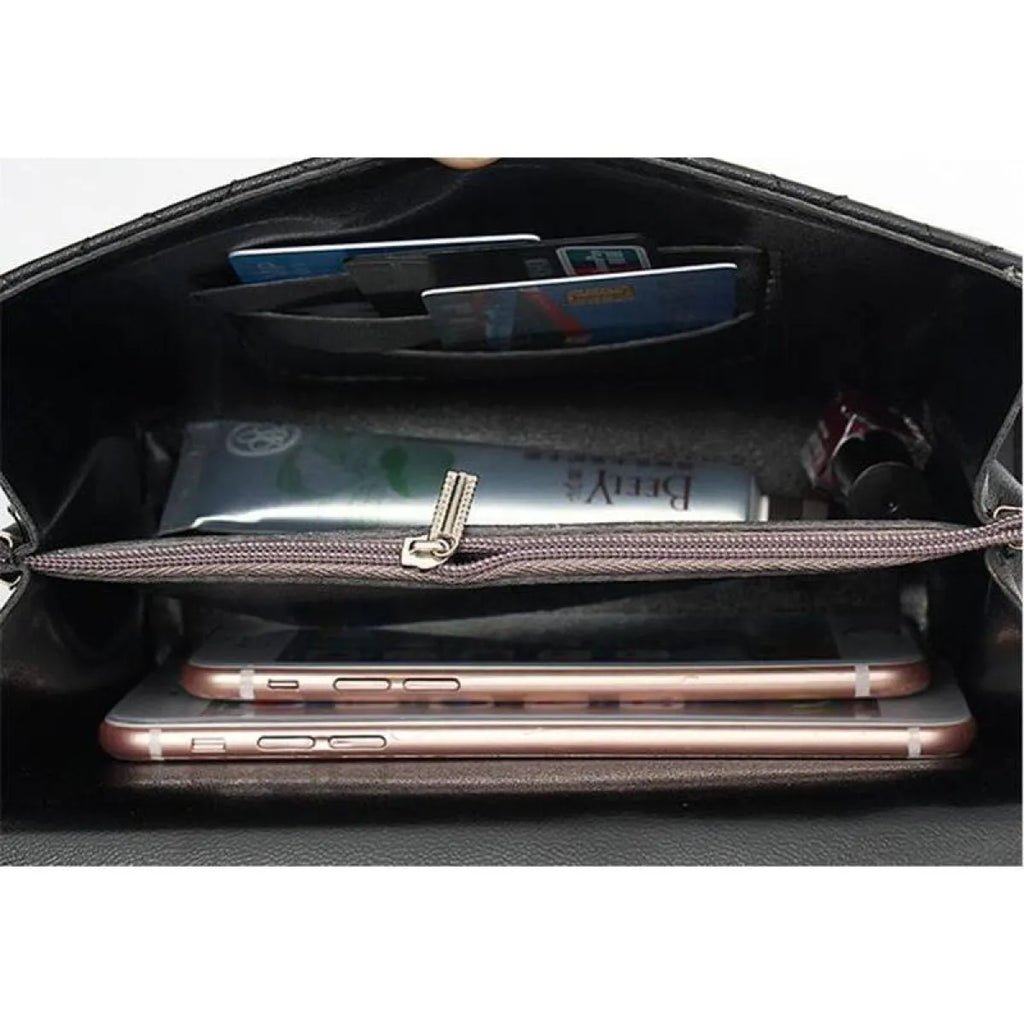 Compact Quilted Shoulder Bag - Women Bags & Wallets - 7