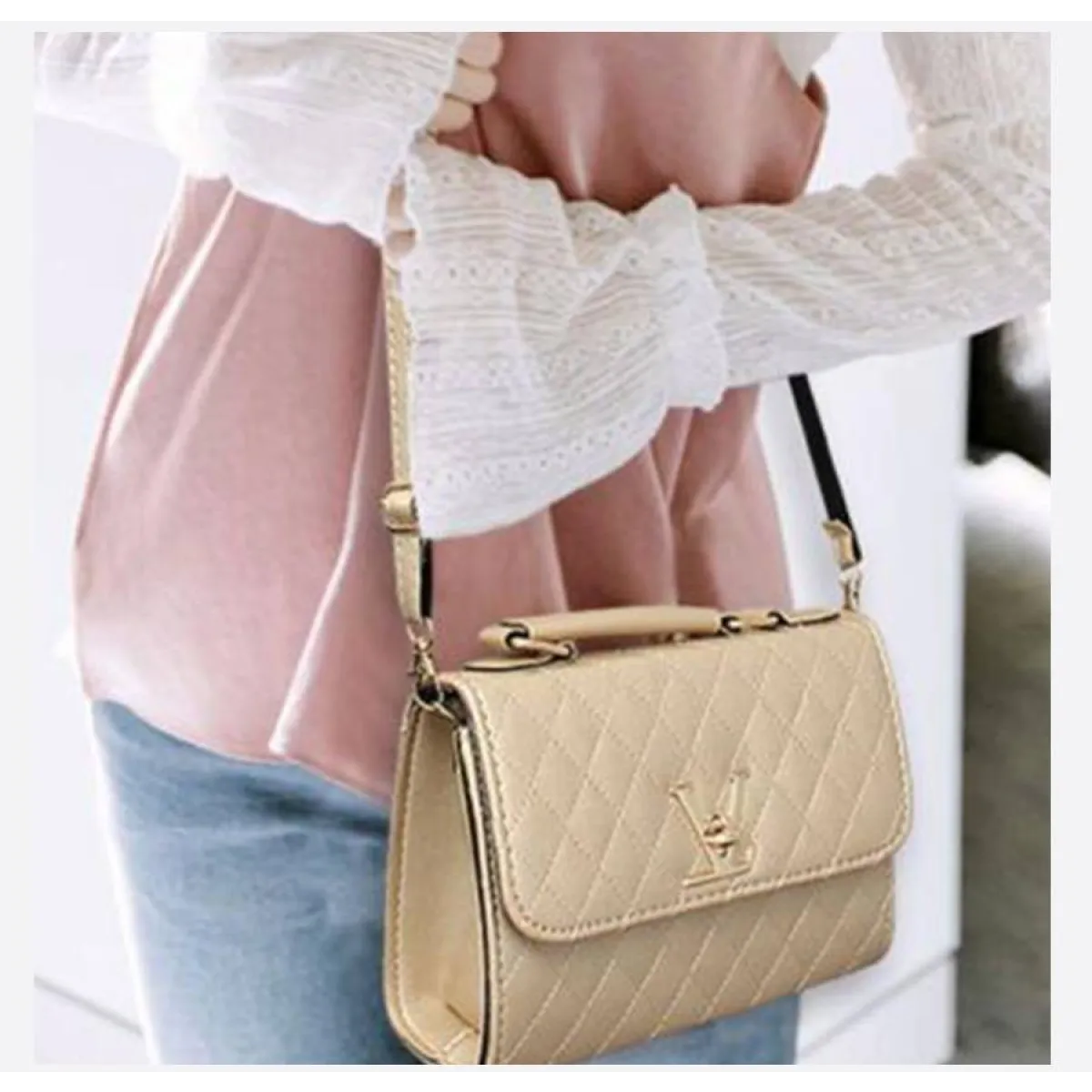 Compact Quilted Shoulder Bag - Women Bags & Wallets - 8