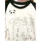 Harajuku Anime Contrast Sleeve Tee - T-Shirts - Long - T-Shirts - 2