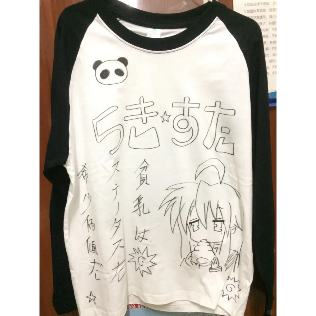 Harajuku Anime Contrast Sleeve Tee - T-Shirts - Long - T-Shirts - 8