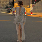 Coquette Lace Long Sleeve Dress - All Dresses - Dresses - 3