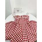 Coquette Plaid Mini Dress – Balletcore Gyaru Party Dress - All Dresses - Strapless - Off-Shoulder - Crop Tops - 6