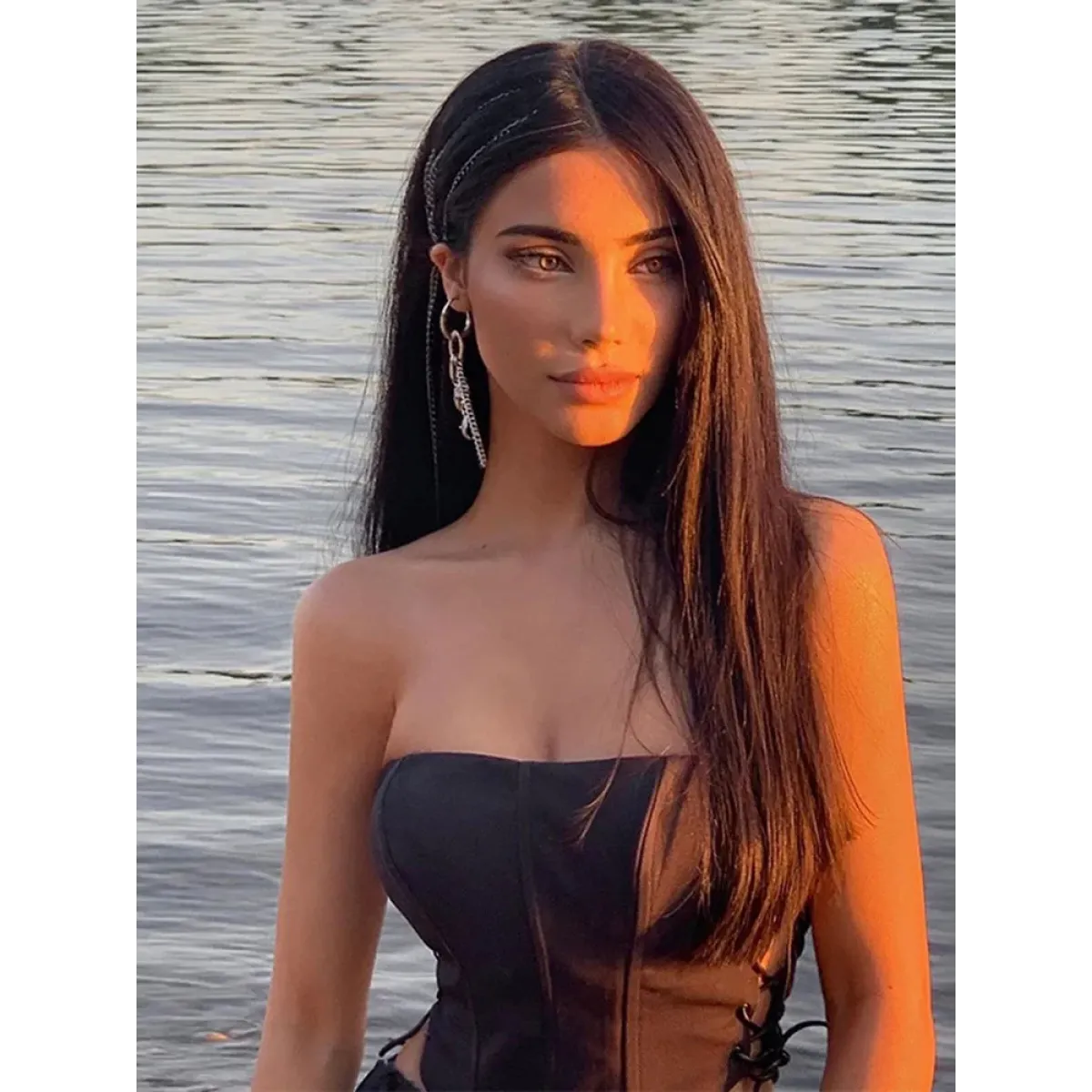 Strapless Gothic Lace-Up Corset Crop Top - Women’s Clothing & Accessories - Crop Tops - 3