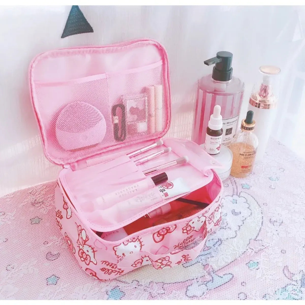 Sanrio Hello Kitty Waterproof Travel Cosmetic Bag - Accessories - Cosmetic Bags - 1