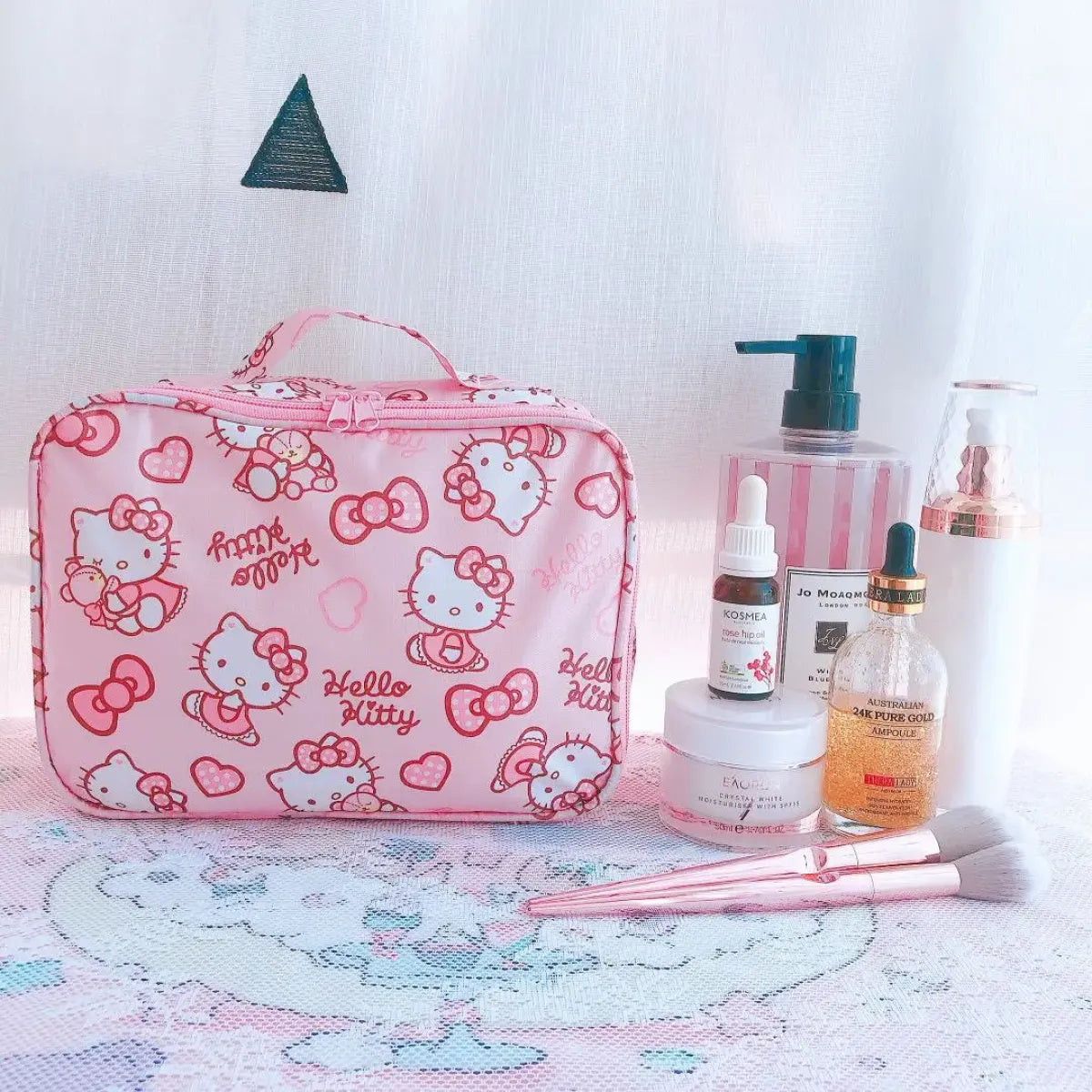 Sanrio Hello Kitty Waterproof Travel Cosmetic Bag - Accessories - Cosmetic Bags - 19