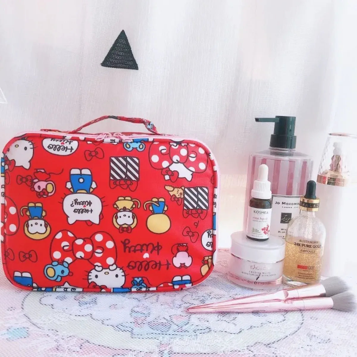 Sanrio Hello Kitty Waterproof Travel Cosmetic Bag - Accessories - Cosmetic Bags - 5