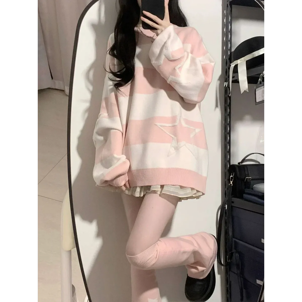 Cosmic Grunge Starry Sweater - Sweaters - Round - Women’s Sweaters - 11