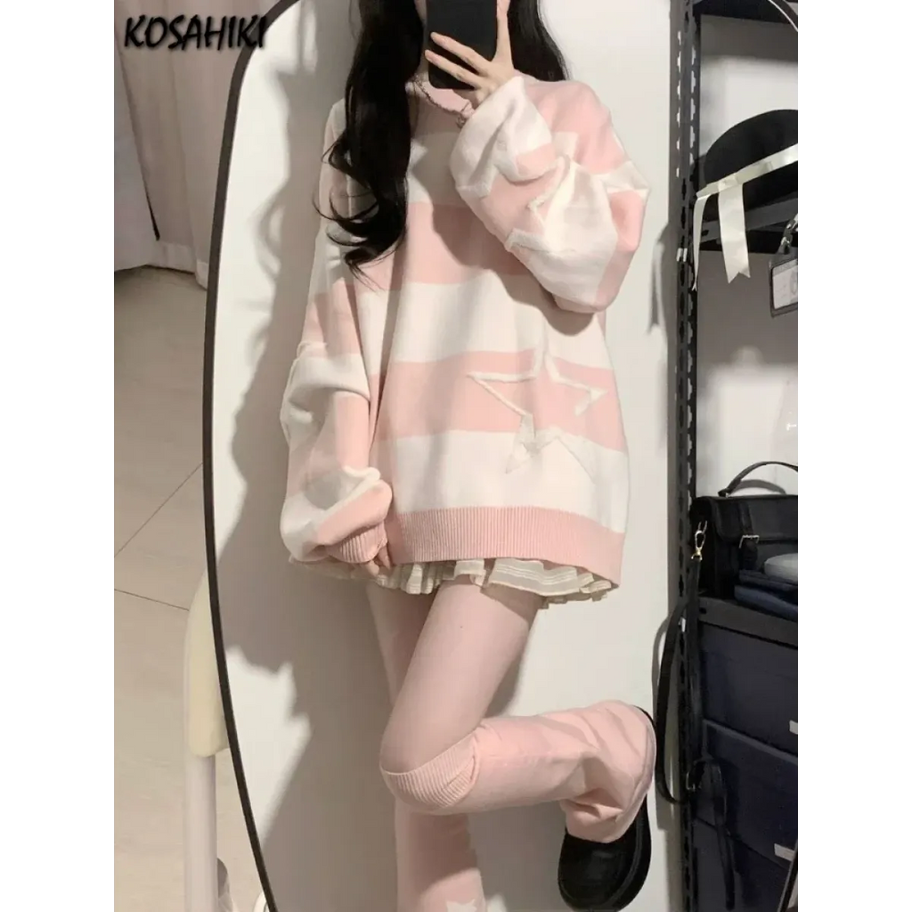 Cosmic Grunge Starry Sweater - Sweaters - Round - Women’s Sweaters - 2