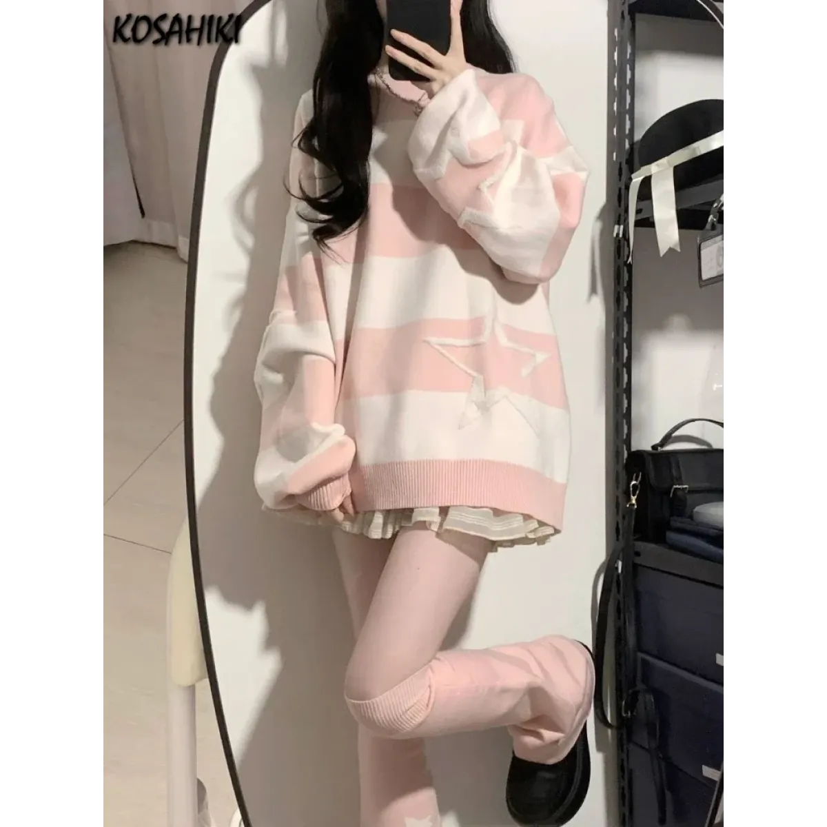 Cosmic Grunge Starry Sweater - Sweaters - Round - Women’s Sweaters - 2