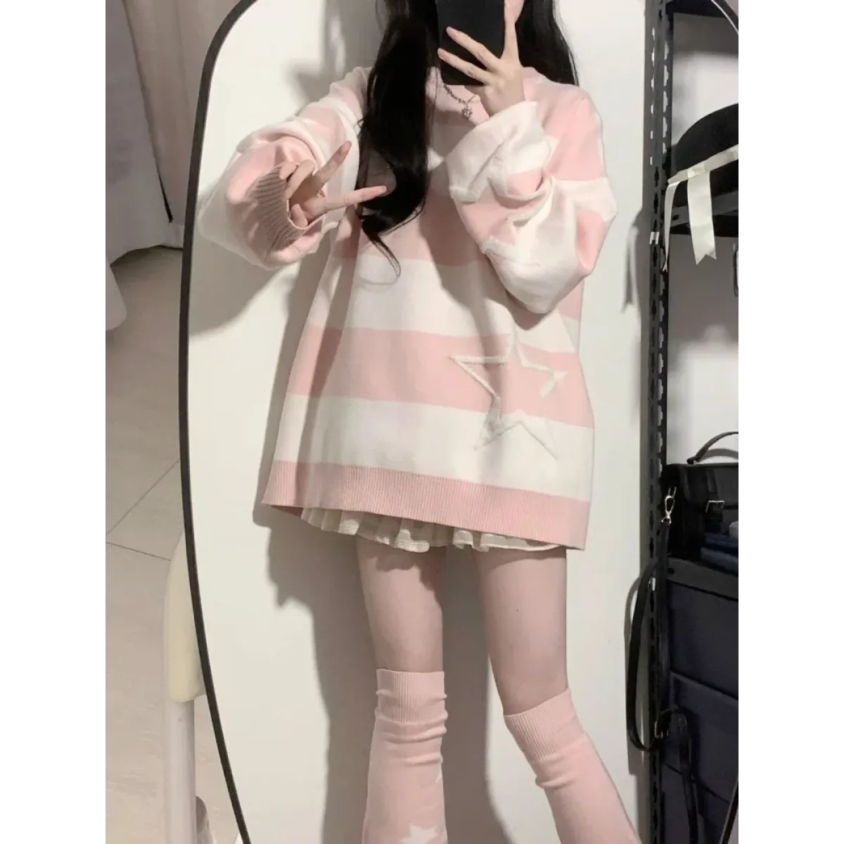 Cosmic Grunge Starry Sweater - Sweaters - Round - Women’s Sweaters - 6