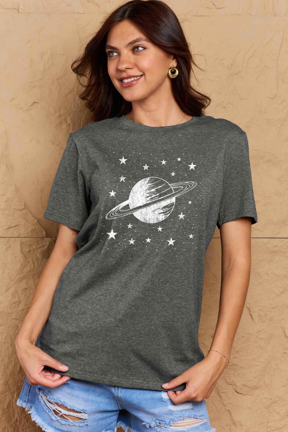 Full Size Planet Graphic Cotton T-Shirt - T-Shirts - Shirts & Tops - 5 - 2024