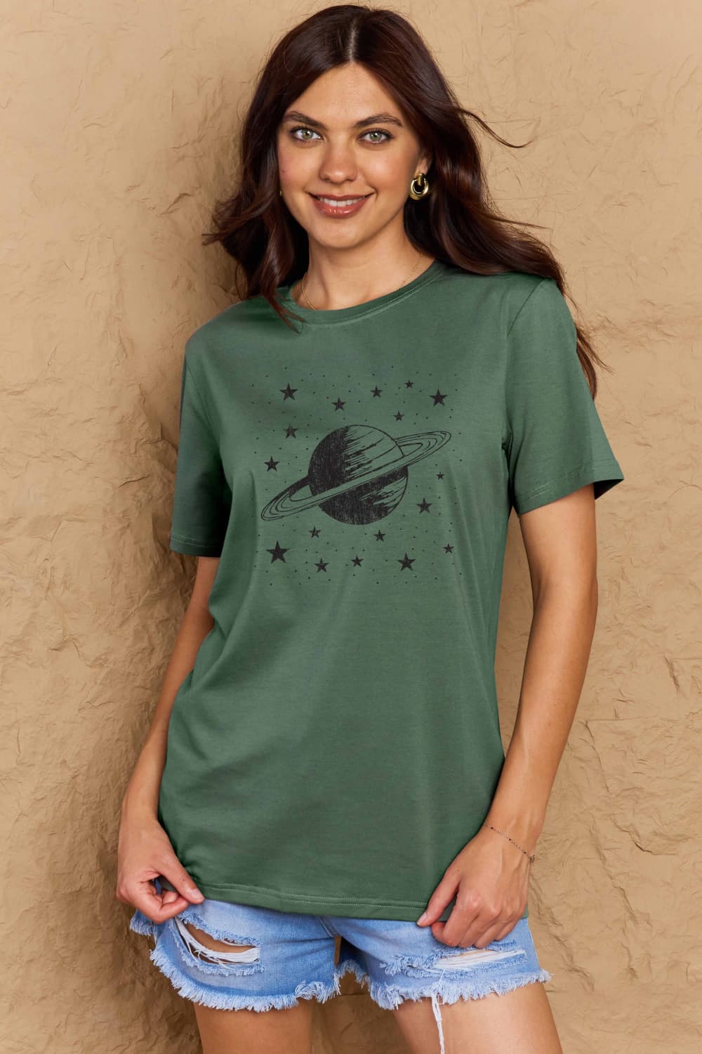 Full Size Planet Graphic Cotton T-Shirt - T-Shirts - Shirts & Tops - 28 - 2024