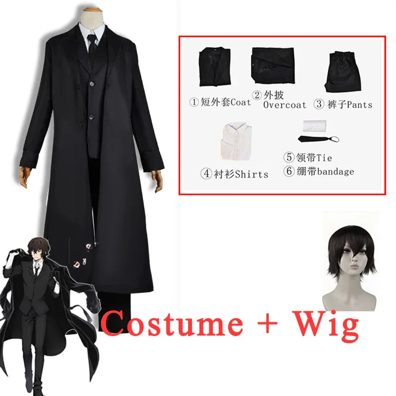 Bungo Stray Dogs Dazai Osamu Cosplay - Clothes Wig Set1 / S - Cosplay - Costumes & Accessories - 8 - 2024