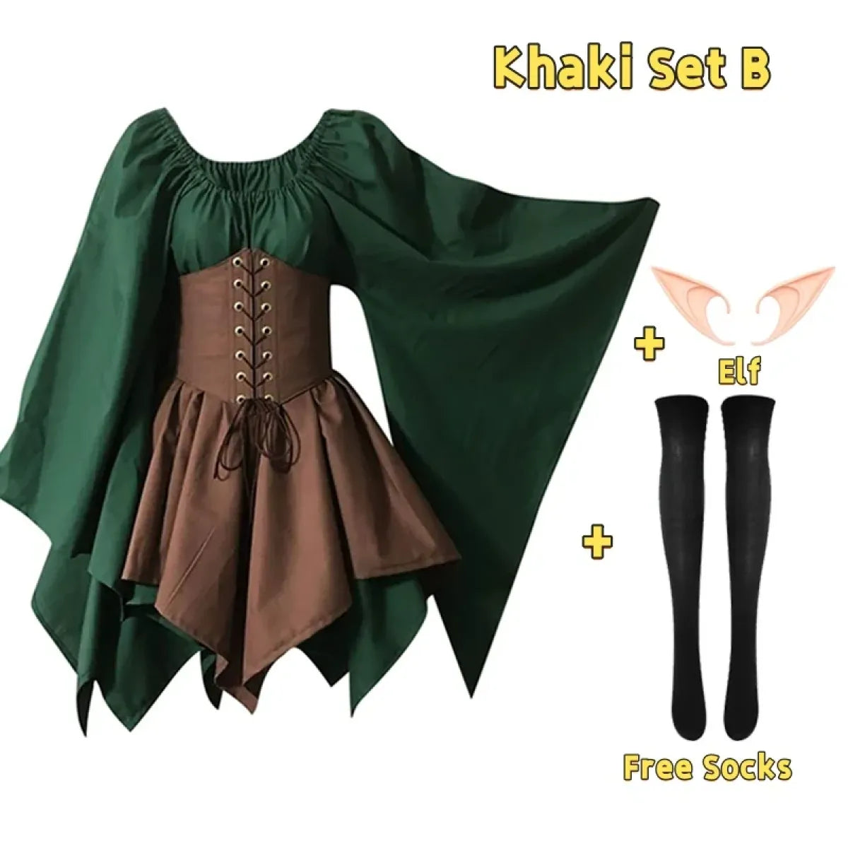 Fairy Kei Elf Archer Cosplay Dress Set - All Dresses - Cosplay - 8
