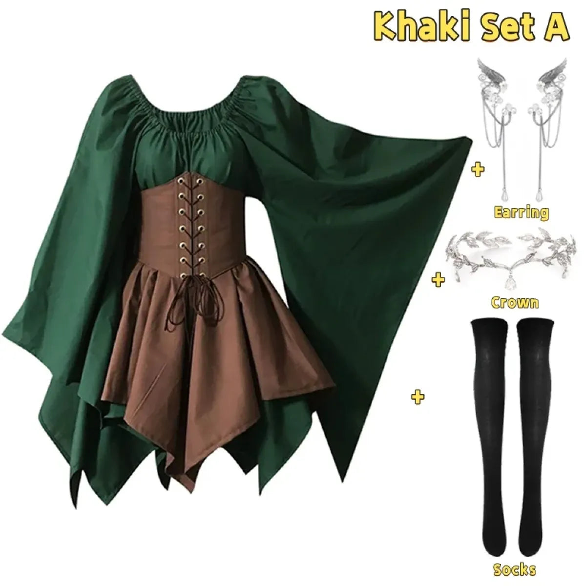 Fairy Kei Elf Archer Cosplay Dress Set - All Dresses - Cosplay - 9