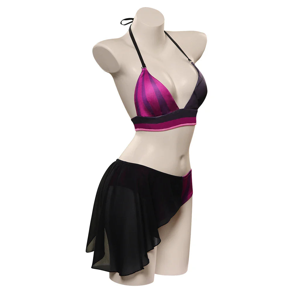 LoL Jinx Swimsuit Cosplay - Two-Piece Bikini for Summer & Halloween - Cosplay - Swimwear - 5 - 2024