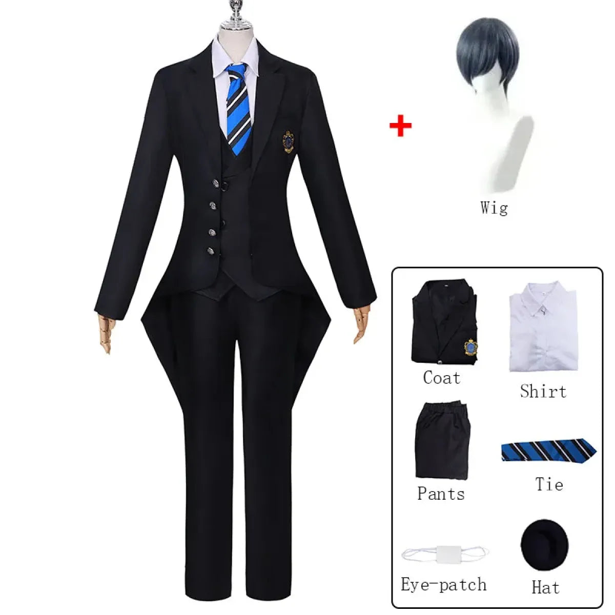 Ciel Phantomhive Black Butler Cosplay Set with Wig - Cosplay - Cosplay - 1