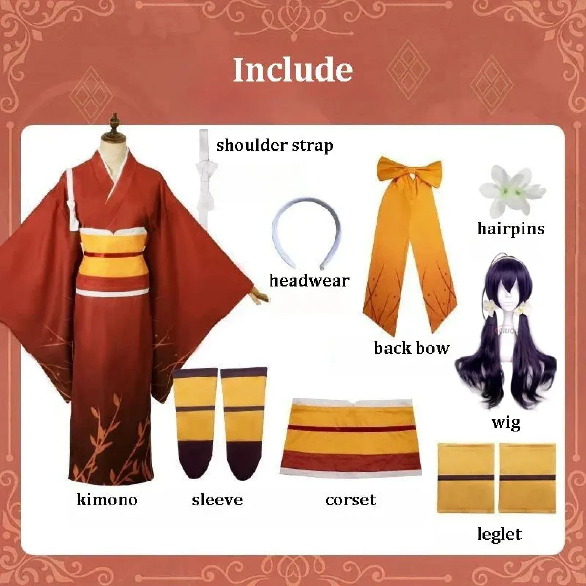 Izumi Kyouka Kimono Cosplay Set – Bungo Stray Dogs - Dresses - Cosplay - 4