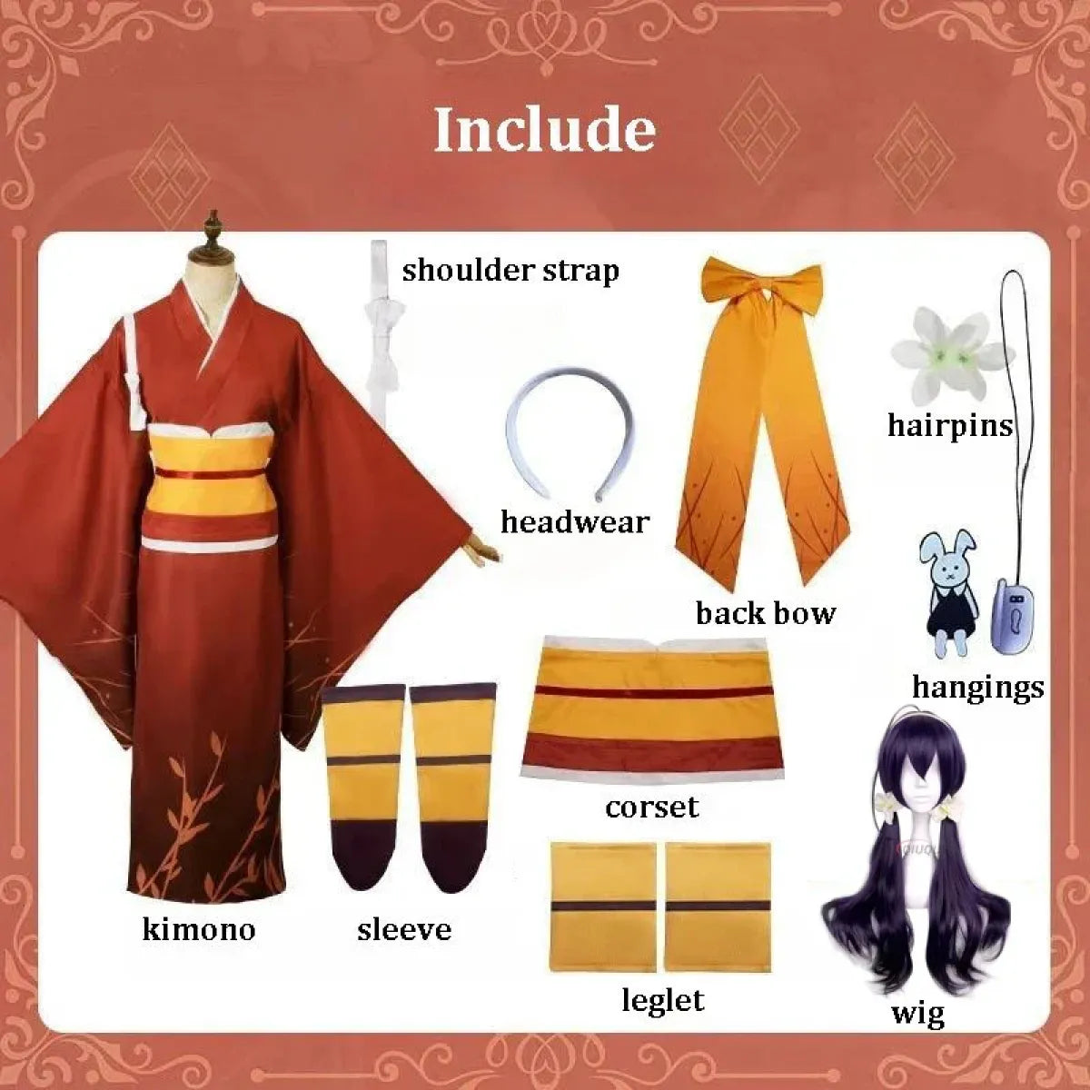 Izumi Kyouka Kimono Cosplay Set – Bungo Stray Dogs - Dresses - Cosplay - 5