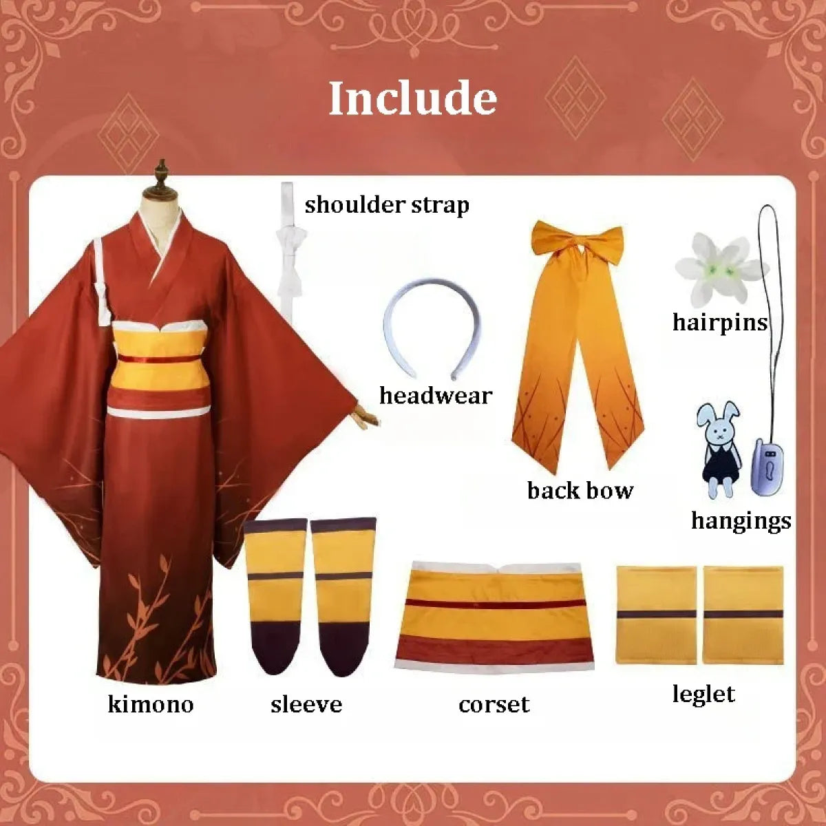 Izumi Kyouka Kimono Cosplay Set – Bungo Stray Dogs - Dresses - Cosplay - 7