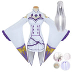Emilia Re:Zero Cosplay Costume Set with Wig - Dresses - Cosplay - 10