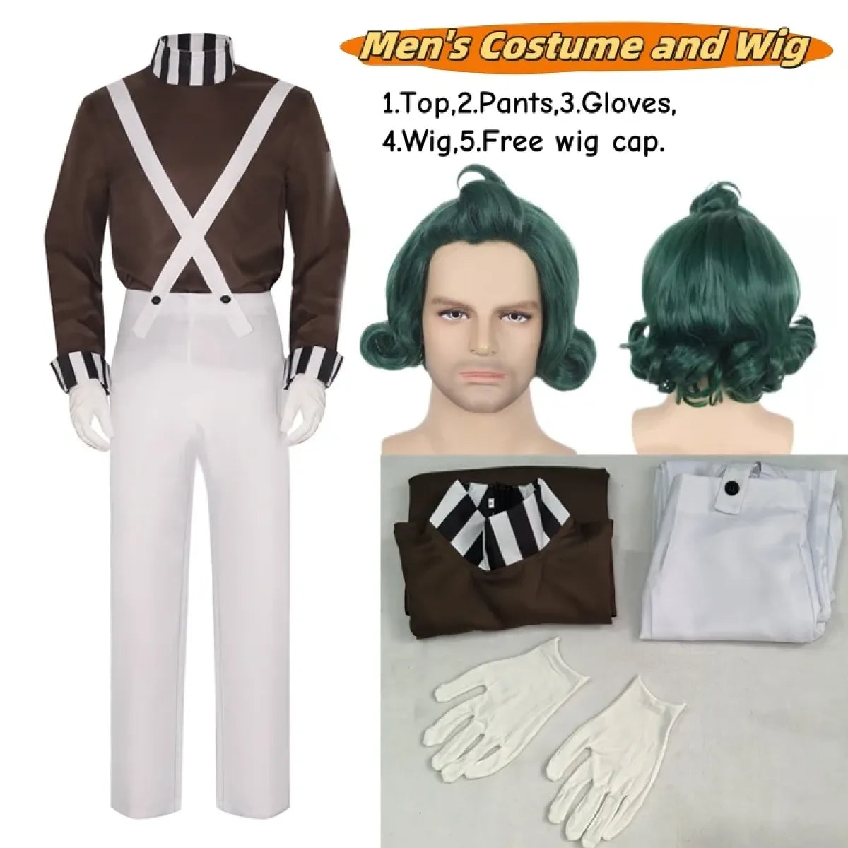 Fantasy Oompa Movie-Inspired Cosplay Set - Cosplay - Cosplay - 10
