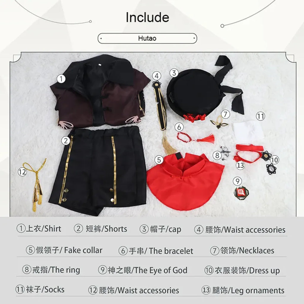 Hu Tao Full Cosplay Set with Wig & Shoes - Anime - Cosplay - 6