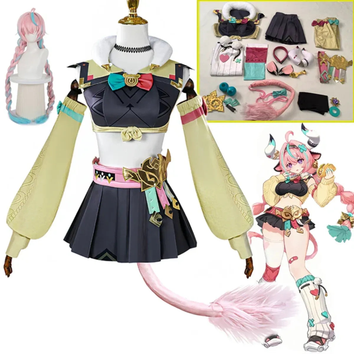Genshin Varesa Cosplay Set – Kawaii Fantasy Uniform Costume - Best Sellers - Sets - 1