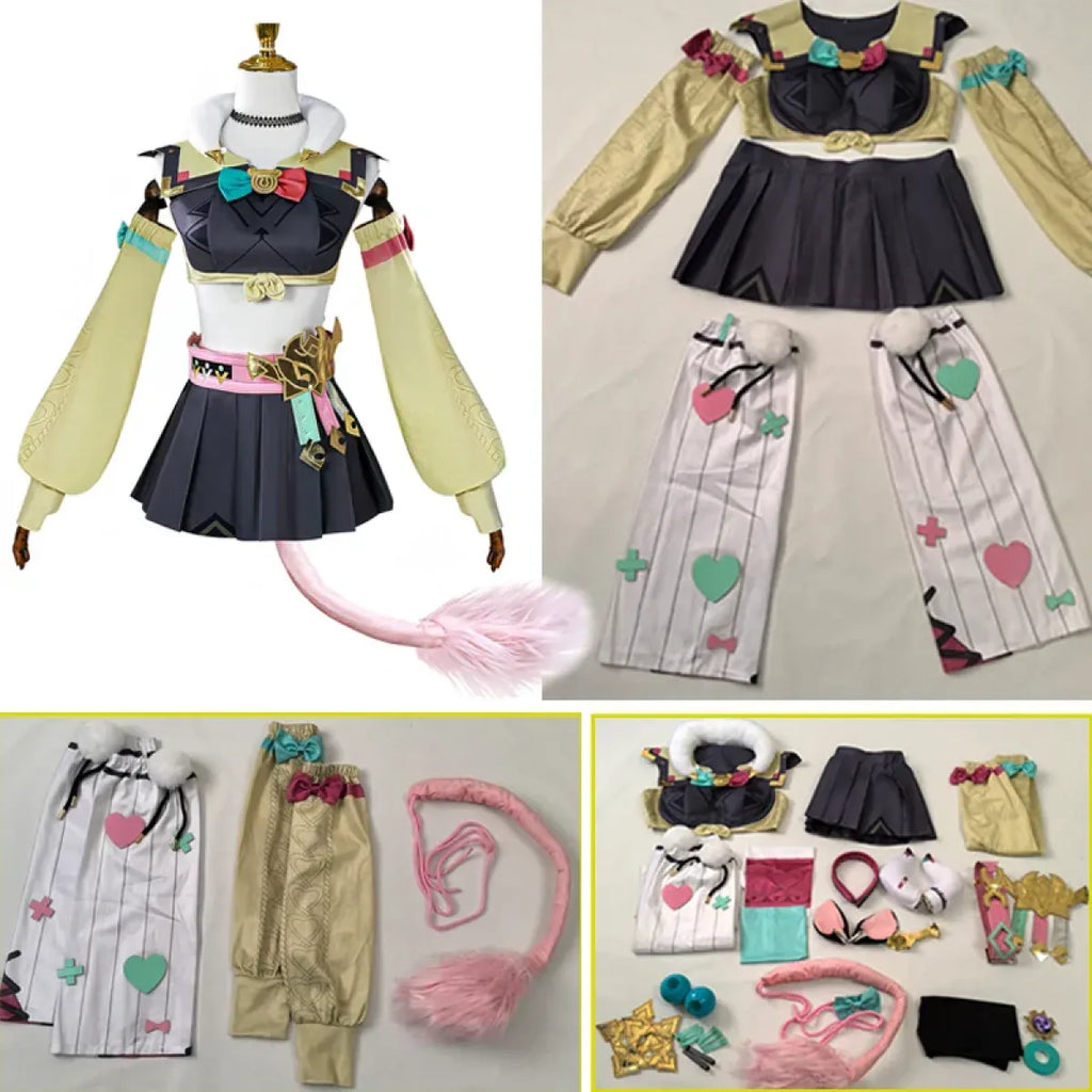 Genshin Varesa Cosplay Set – Kawaii Fantasy Uniform Costume - Cosplay - Sets - 3