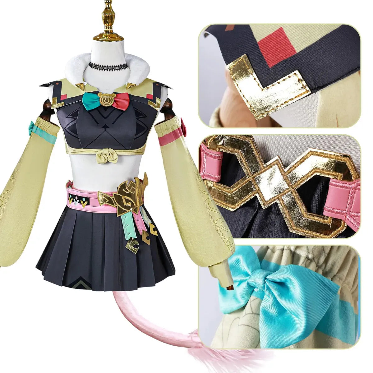 Genshin Varesa Cosplay Set – Kawaii Fantasy Uniform Costume - Cosplay - Sets - 4