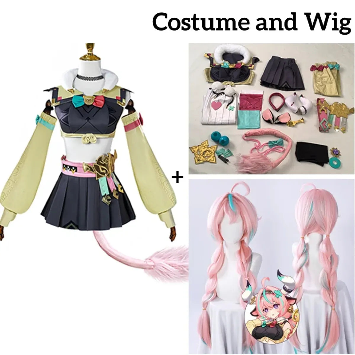 Genshin Varesa Cosplay Set – Kawaii Fantasy Uniform Costume - Cosplay - Sets - 9
