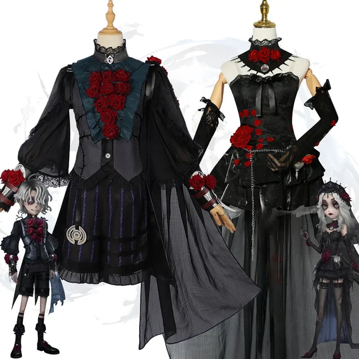 Identity V Emil & Ada Gothic Cosplay Set - Women’s Clothing & Accessories - Cosplay - 1