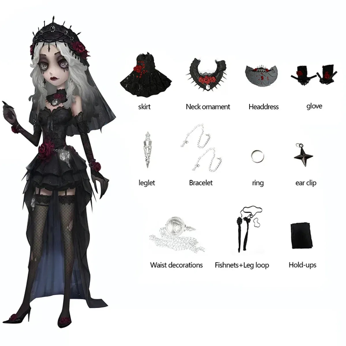 Identity V Emil & Ada Gothic Cosplay Set - Women’s Clothing & Accessories - Cosplay - 5