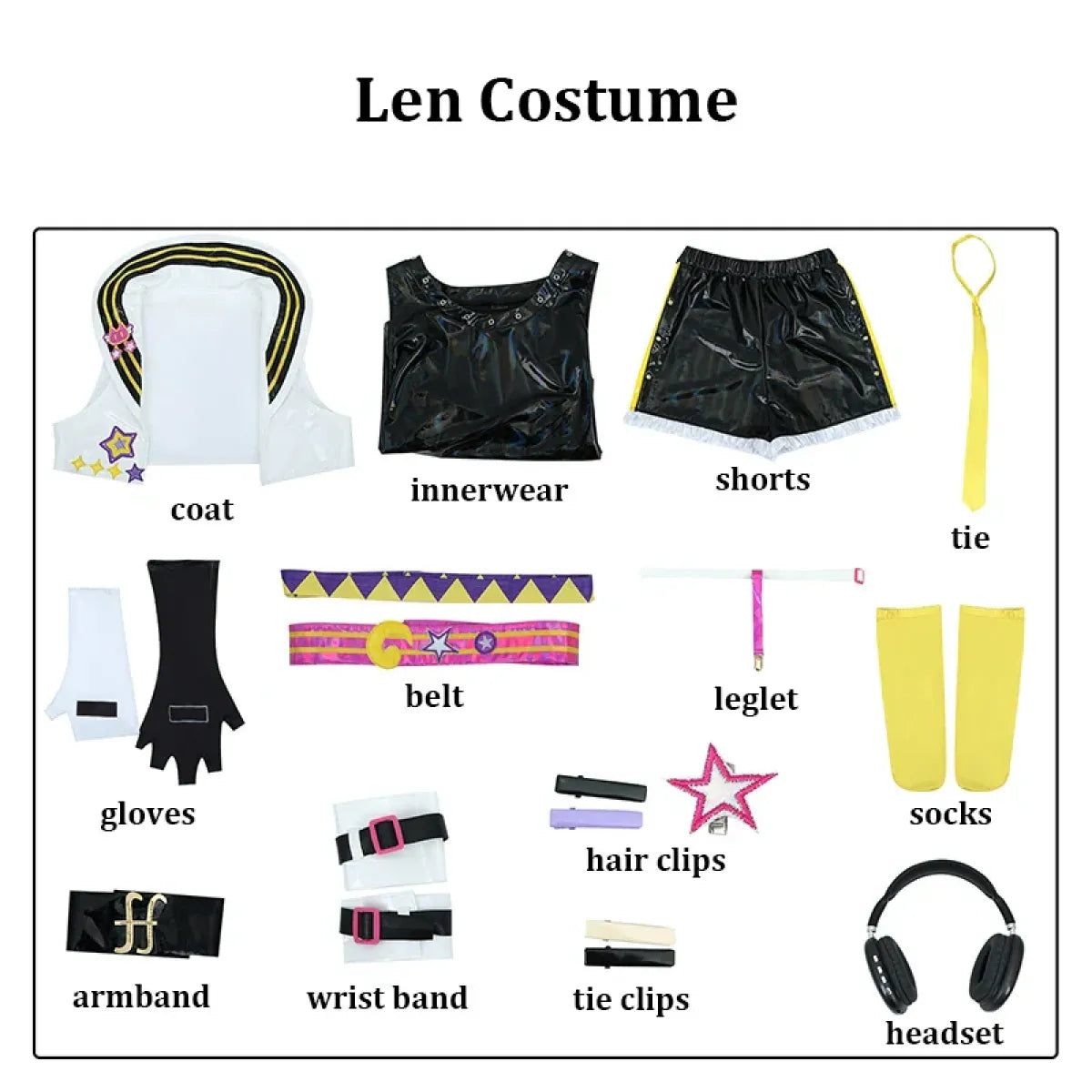 Rin & Len Vocaloid Cosplay Set with Wig & Headset - Anime - Cosplay - 5