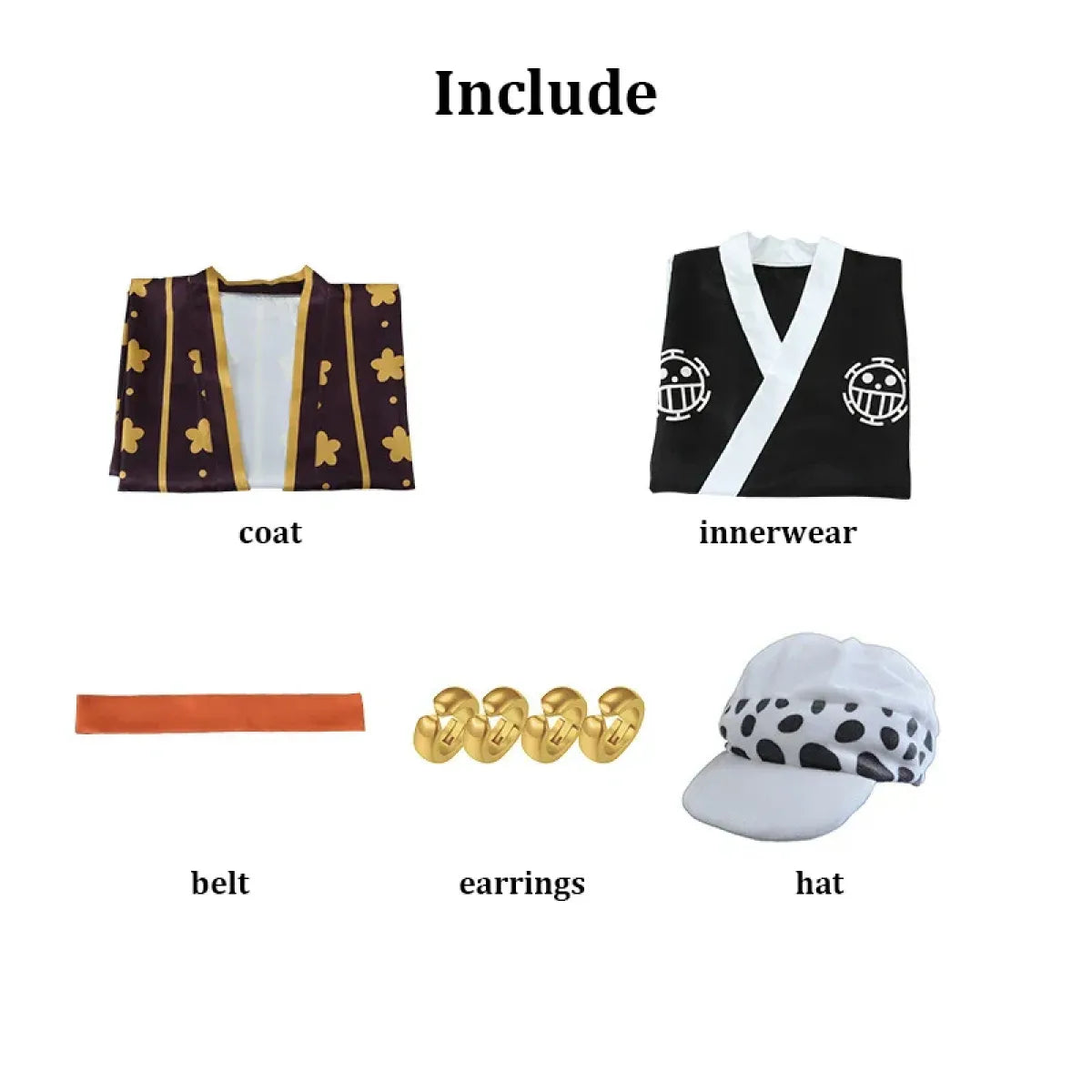 Law One Piece Cosplay Set with Wig & Hat - Dresses - Cosplay - 6