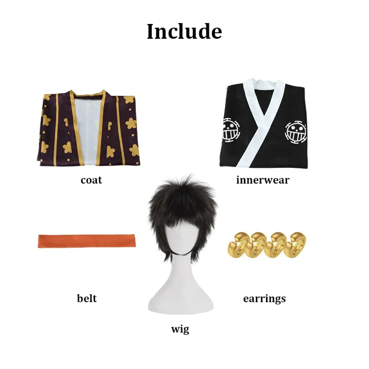 Law One Piece Cosplay Set with Wig & Hat - Dresses - Cosplay - 7