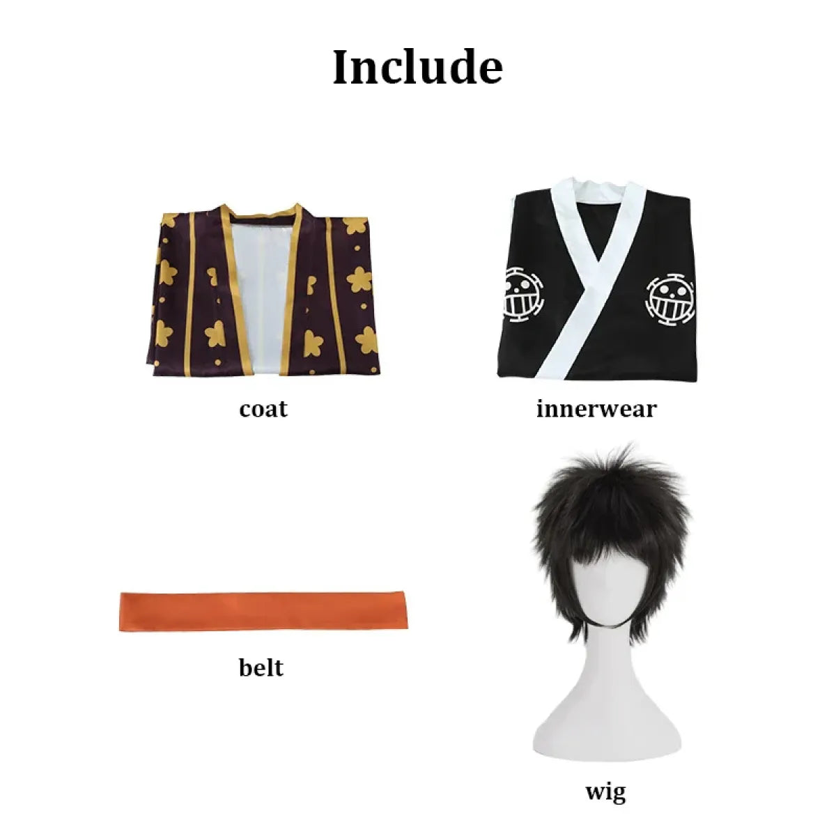 Law One Piece Cosplay Set with Wig & Hat - Dresses - Cosplay - 8
