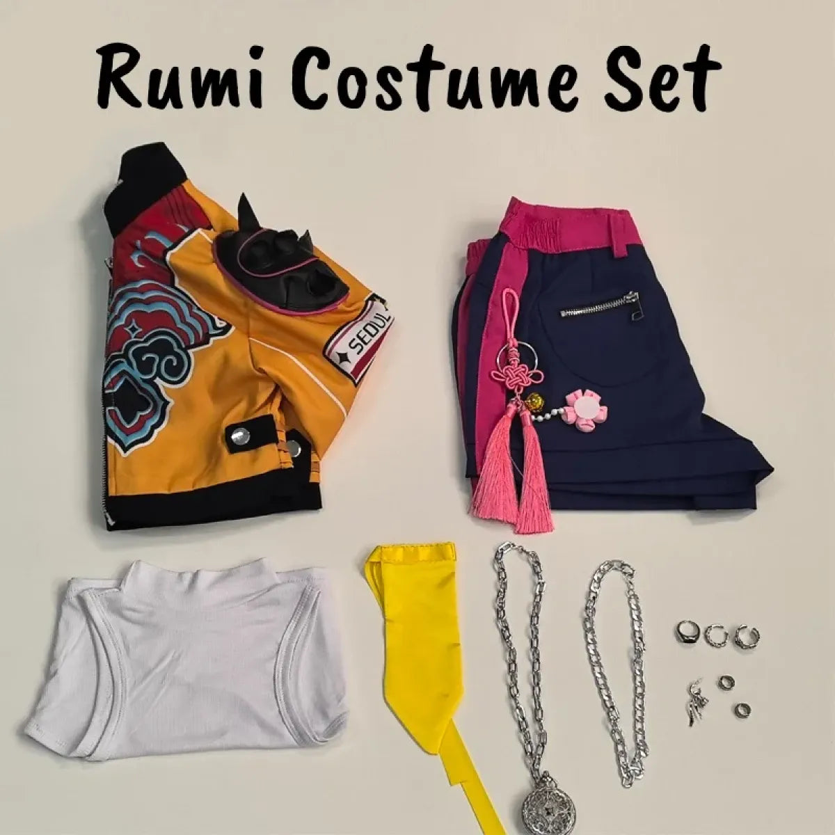 Rumi Kpop Demon Hunters Cosplay Set with Wig - Anime - Cosplay - 5