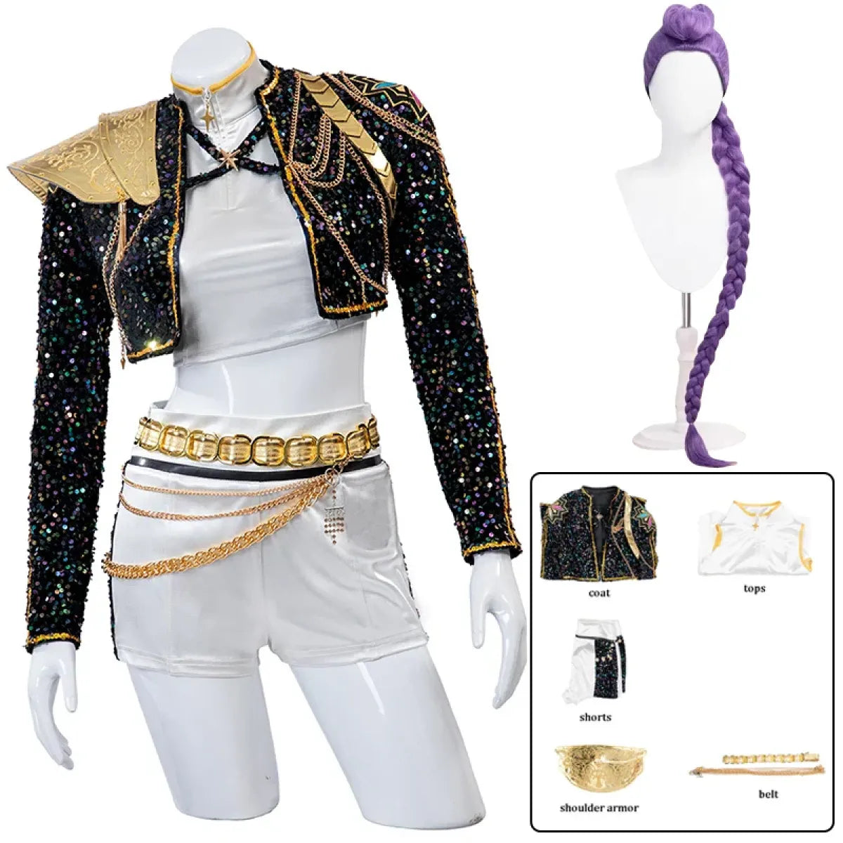 Rumi KPop Stage Cosplay Set with Wig & Boots - Cosplay - Cosplay - 6