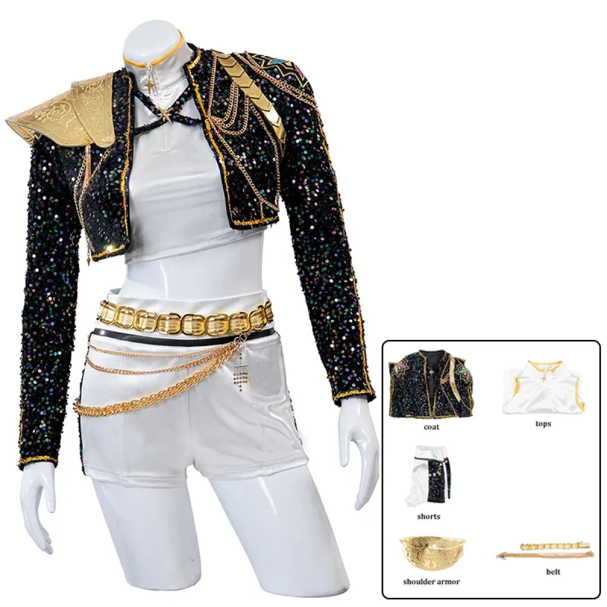 Rumi KPop Stage Cosplay Set with Wig & Boots - Cosplay - Cosplay - 7