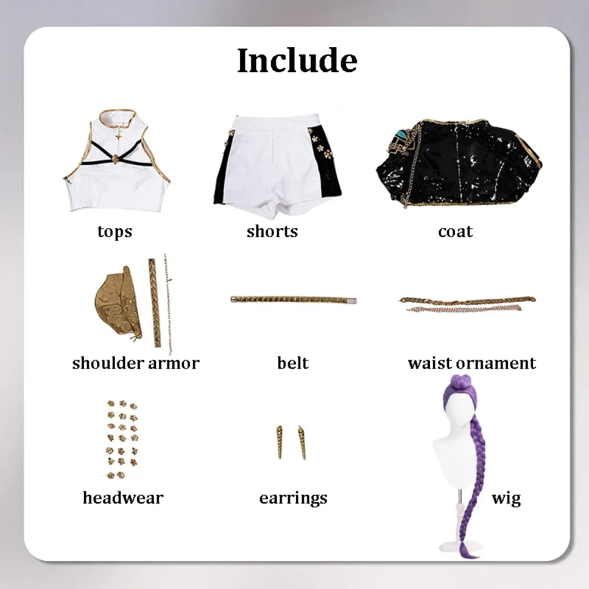 Rumi Zoey Mira KPop Demon Hunter Cosplay Set - Cosplay - Cosplay - 7