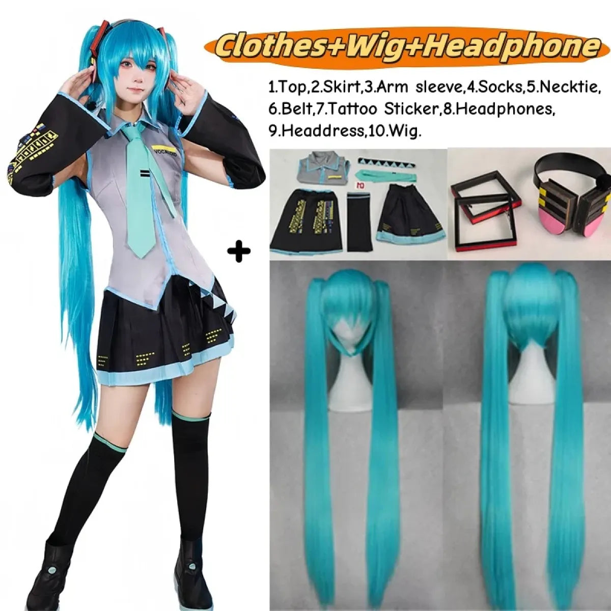 Vocaloid-Inspired JK Sailor Cosplay Set - Anime - Cosplay - 7