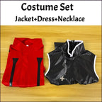 Misato Katsuragi EVA Cosplay Set – Red Jacket & Black Dress Costume - All Dresses - Sets - 6